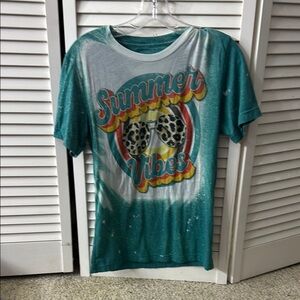 Teal 'Summer Vibes' Kids T-Shirt